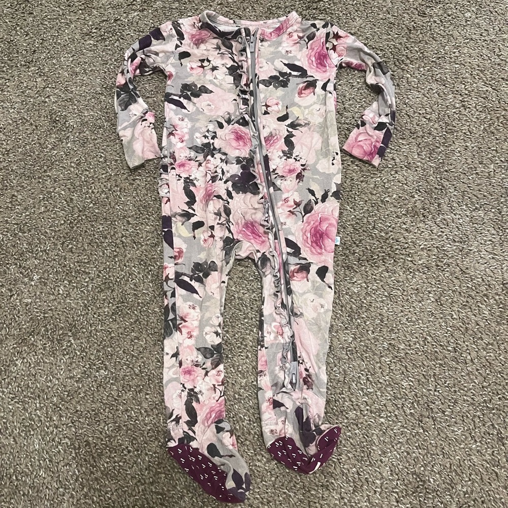 Posh Peanut Floral Footie 12-18m